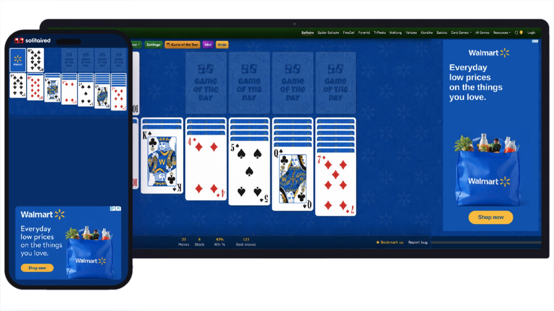 Game of the Day Takeover on desktop and mobile web